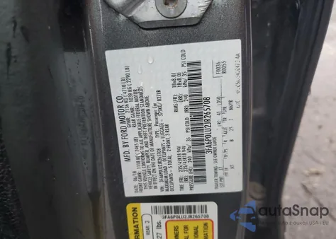 2018 Ford Fusion Se Hybrid z USA, uszkodzony, nr VIN 3FA6P0LU2JR265708